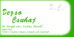 dezso csuhaj business card